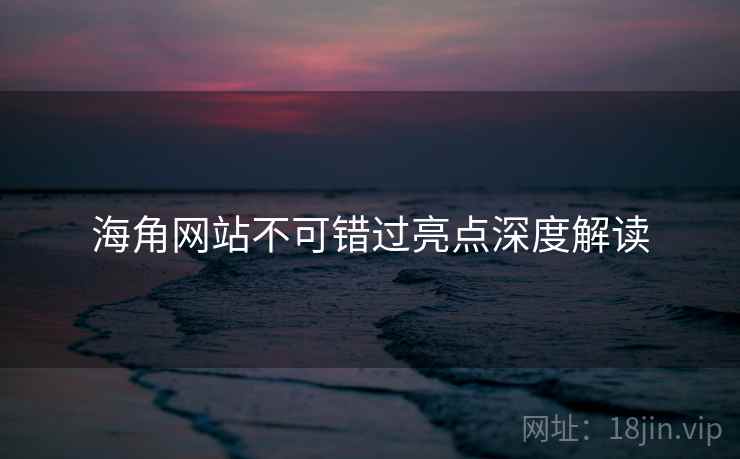 海角网站不可错过亮点深度解读